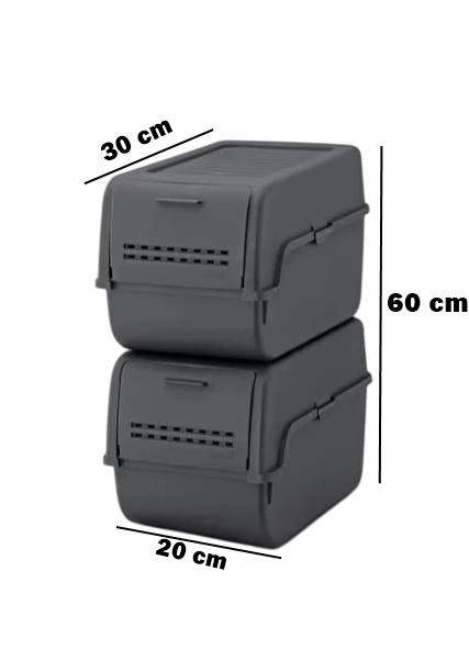 Geseus Motek 8 Lt Organizer 2’li Çok Amaçlı Kapaklı Saklama Kutusu - Resim 11