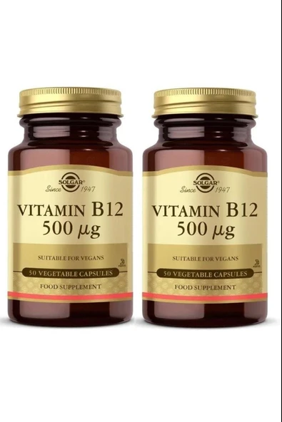 Solgar Vitamin B12 500 mcg 50 Kapsül 2 Adet ürün görseli 1