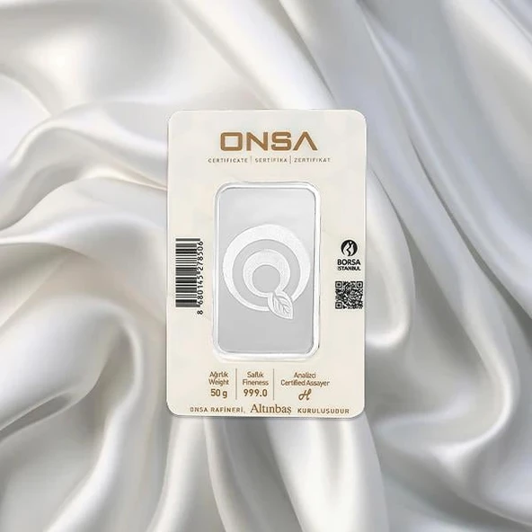 50 Gr Onsa Gümüş Külçe - Resim 2