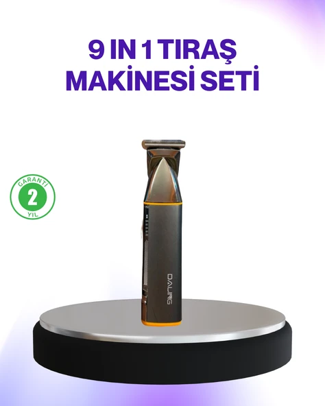 9’u 1 Arada Şarjlı Erkek Bakım Cihazı Saç Sakal Bıyık Ense Trimmer ürün görseli 1