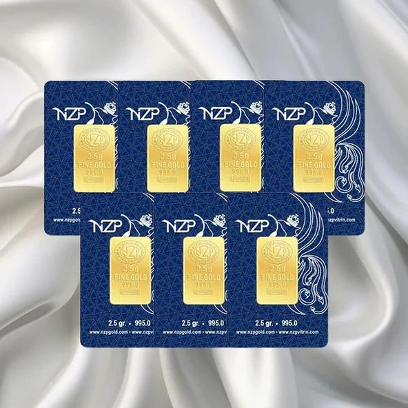 7 Adet 2.5 Gr 24 Ayar Nizipli Gram Altın ürün görseli 1