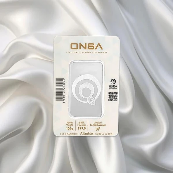 100 Gr Onsa Gümüş Külçe - Resim 2