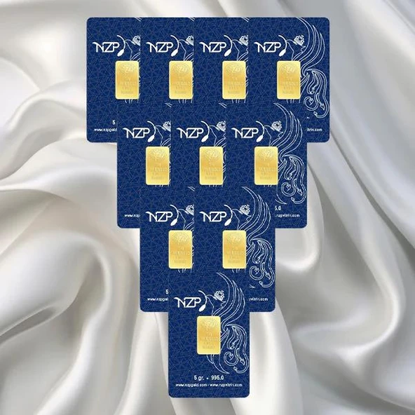 10 Adet 5 Gr 24 Ayar Nizipli Gram Altın ürün görseli 1