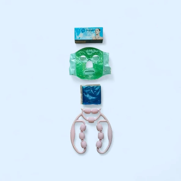 Yüz Maskesi Cilt Bakım Seti - Maske, Buz Küresi, Termo Jel Ve Selülit Masaj Aleti ürün görseli 1