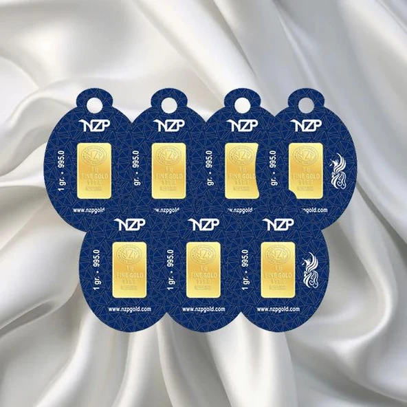 7 Adet 1 Gr 24 Ayar Nizipli Gram Altın ürün görseli 1