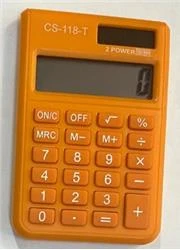 CSL CS-118-T Turuncu 8 Hane Cep Tipi Hesap Makinesi - Resim 2