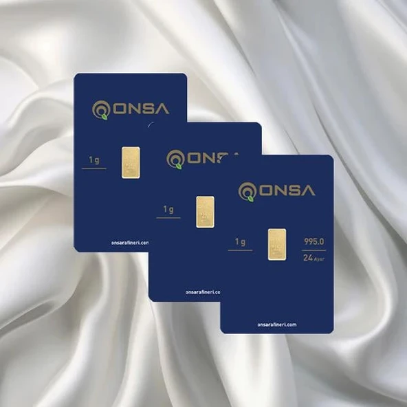 3 Adet 1 Gr 24 Ayar Onsa Gram Altın ürün görseli 1