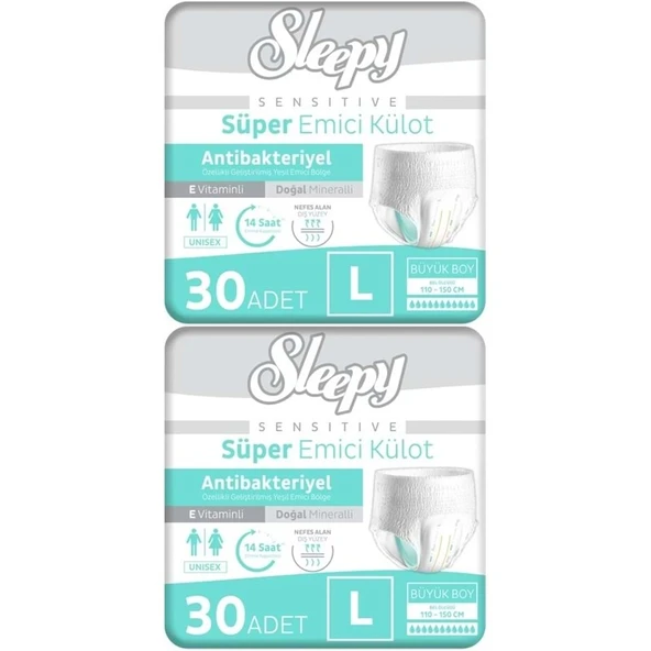 Sleepy Hasta Bezi Yetişkin Emici Külot L - Büyük - Large 60 Adet (2PK*30) ürün görseli 1