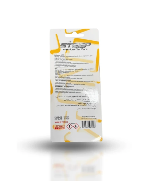 STEEP Ultimate Araç İçi Klima Kokusu Klipsli 4 Adet Mango & Melon - Resim 2