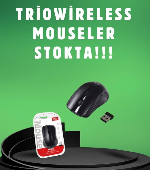 TRİO TR-2210 USB SİYAH 2.4Ghz WIRELESS MOUSE ürün görseli 1