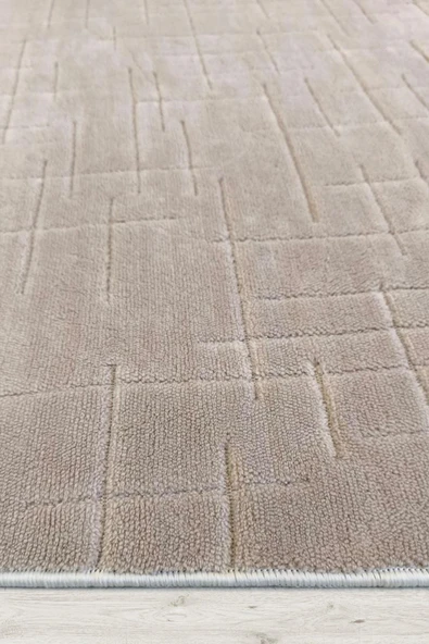 Yumuşak Dokulu İskandinav Dekoratif Kaymaz Taban Yıkanabilir Yolluk Antre Hol Halısı Salon Halısı 60 x 100 cm Krem - Resim 3