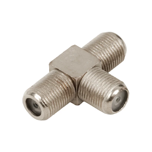 3'LÜ F DİŞİ/DİŞİ/DİŞİ T KONNEKTÖR ürün görseli 1