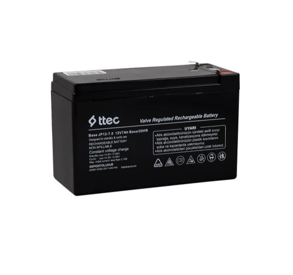 Ttec 12V 7AH Base Kuru Akü ürün görseli 1