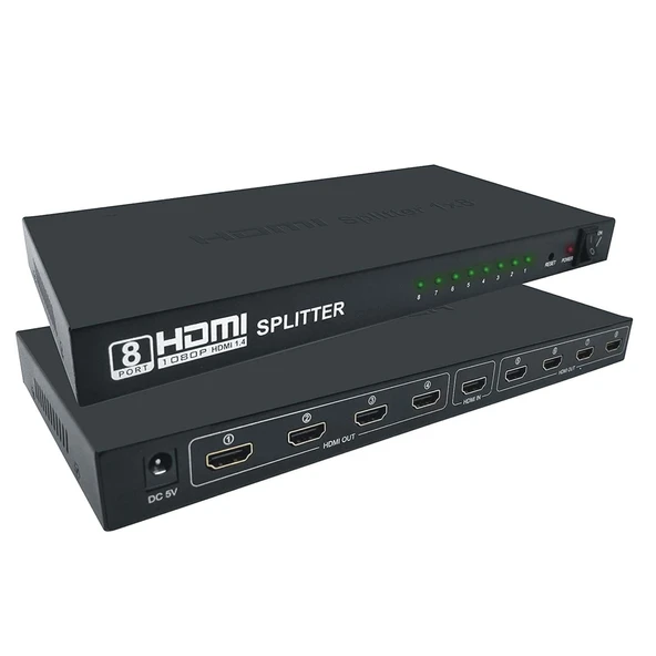 ROSE HDTV-108 1X8 Port HDMI 4Kx2K Splitter Dağıtıcı ürün görseli 1