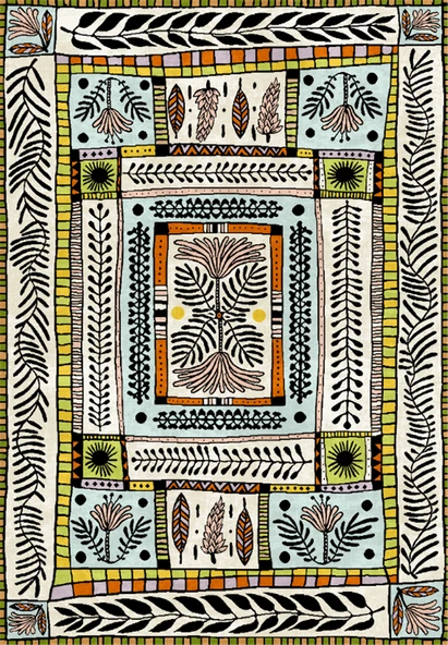 Dijital Baskılı Renkli Çiçek Motifli Kaymaz Taban Yıkanabilir Halı 60 x 400 cm Çok Renkli ürün görseli 1