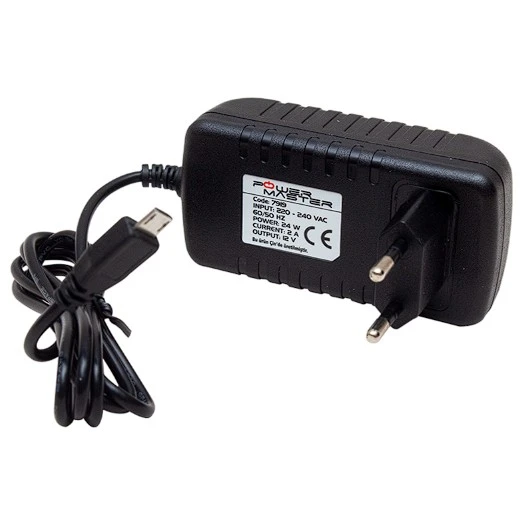 POWERMASTER PM-7919 12 VOLT - 2 AMPER MICRO USB TABLET PC ADAPTÖRÜ ürün görseli 1