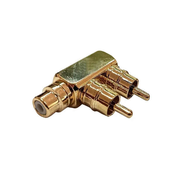 Rca Birleştirici 2 Dişi 1 Erkek Gold Metal ürün görseli 1