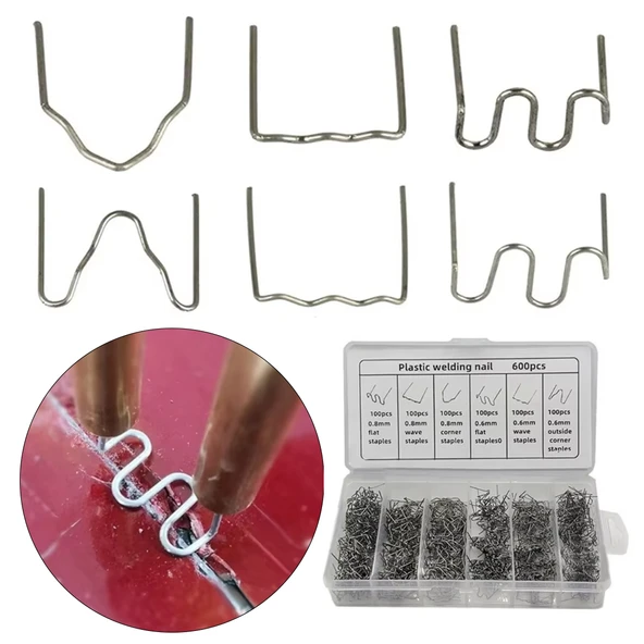 POWERMASTER PM-25315 OTO TAMPON KAPORTA PLASTİK ONARIM TAMİR KAYNAK ÇİVİSİ 6 TİP ŞEKİL (600 ADET) ürün görseli 1