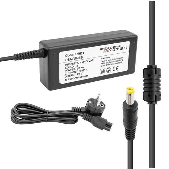 POWERMASTER PM-12923 19 VOLT - 3.42 AMPER 5.5*1.75 MM UÇLU ADAPTÖR (ACER NOTEBOOK) ürün görseli 1