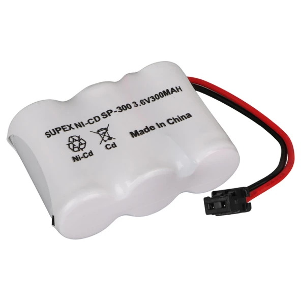 SUPEX SP-300 NI-CD 3'LÜ KISA AÇIK 3.6 VOLT 300MAH TELSİZ TELEFON PİLİ - Resim 3