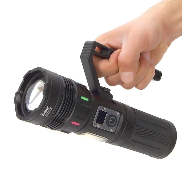 Watton WT-703 15.000 Lümen TG+COB LED Şarjlı El Feneri - Resim 6