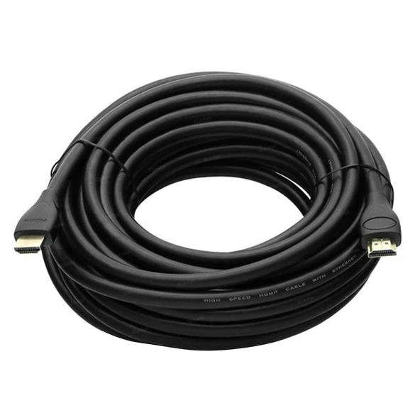 FULLY G-507FF PLASTİK DÜZ SİYAH 30 METRE GOLD POŞETLİ HDMI KABLO (AVD-26) ürün görseli 1