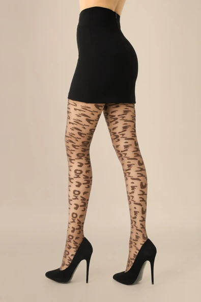 Mürdüm Desenli 15 Denye Külotlu Çorap ürün görseli 1