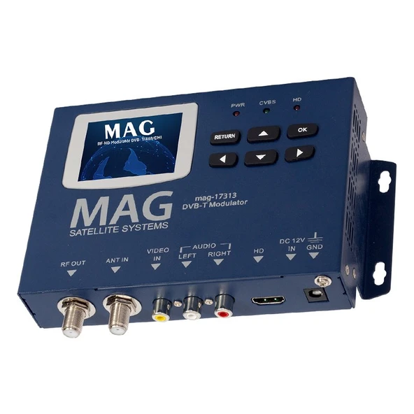 MAG MG-17313 LCD EKRANLI HD-RF CONVERTER FULL HD DVB-T ENCODER MODULATOR (DVB-T/AV/HDMI) - Resim 2