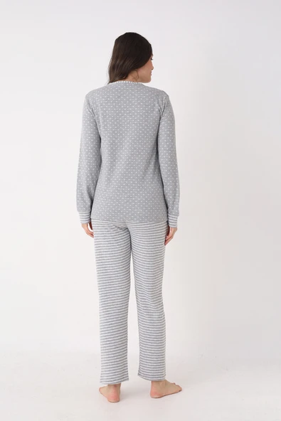 Gri Patlı Pijama Takımı - Resim 2