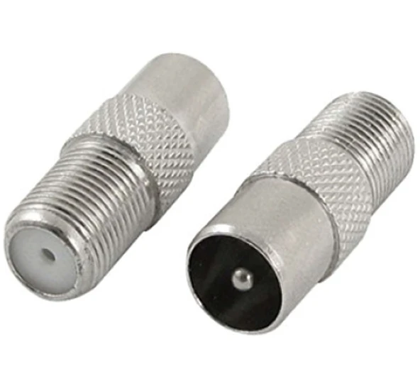 F Konnektör E-320L Dişi Anten Fiş 60 Ohm Erkek Dönüştürücü Jak (D-04) ürün görseli 1