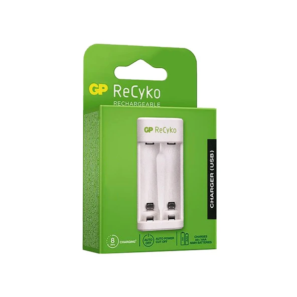 GP E211 AA 2'Lİ USB PİL ŞARJ CİHAZI (PİLSİZ)(GPE211-2MTBB1) ürün görseli 1