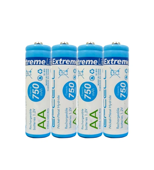 Efcell HR-06 750 Mah AA Şarjlı Pil 4'Lü Paket ürün görseli 1