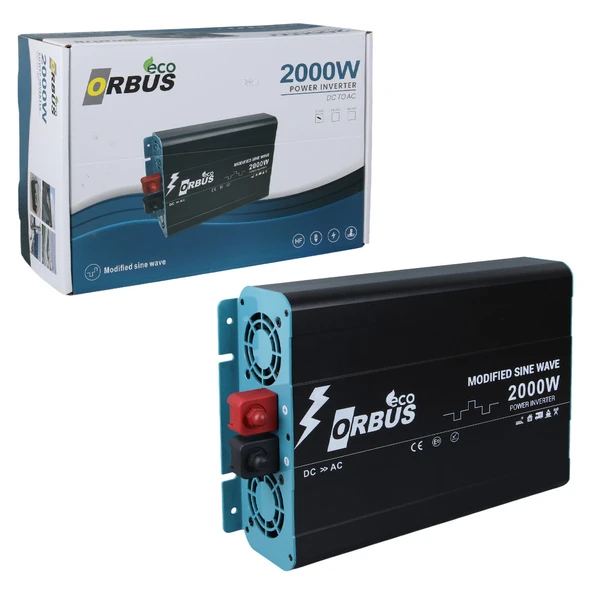 ORBUS MSE2000W 12 VOLT - 2000 WATT ECO MODIFIED SINUS INVERTER - Resim 2