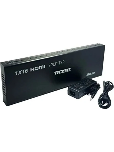 ROSE HD-116 4Kx2K 1x16 HDMI Splitter Full HD 1080p ürün görseli 1