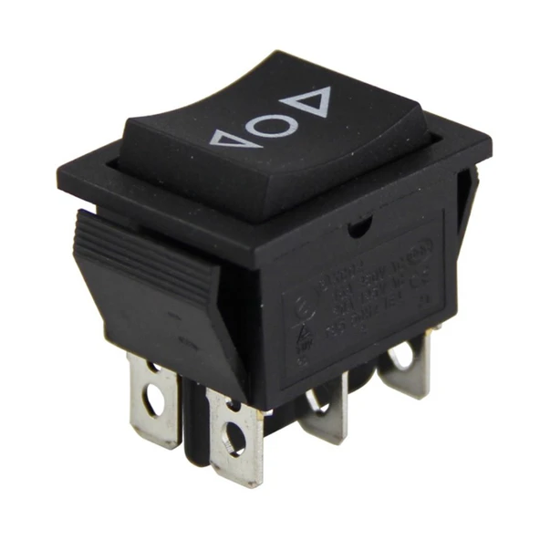 IC-111 GENİŞ IŞIKSIZ BASMALI 2 KADEMELİ ANAHTAR OK SİMGELİ YAYLI 21X30X30MM AN-16 ürün görseli 1