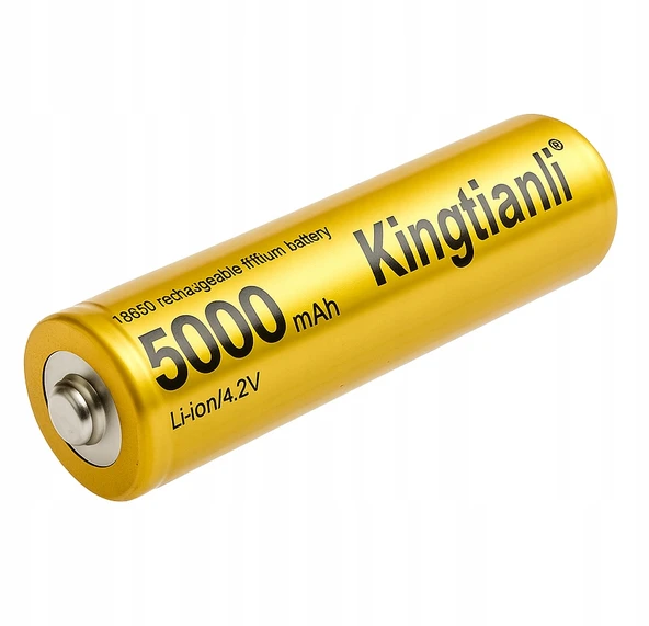 KINGTIANLI 18650 4.2 VOLT 5000 MAH BAŞLIKLI ŞARJ EDİLEBİLİR PİL (TEKLİ) ürün görseli 1