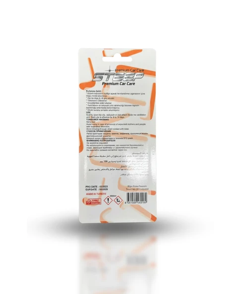 STEEP Ultimate Araç İçi Klima Kokusu Klipsli 4 Adet Papaya Aromalı - Resim 2