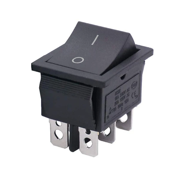 IŞIKSIZ GENİŞ 6P SİYAH ON/OFF AÇMA KAPAMA ANAHTAR (IC-109A) AN-29 - Resim 2