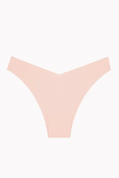 Ten Rengi Mavi Cappuccino 3lü Lazer İz Yapmaz V Shape Brazillian Külot - Resim 3