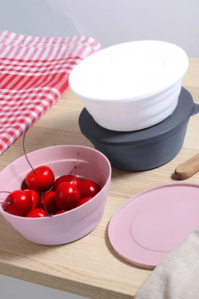 3’lü Plastik Saklama Kabı Seti – Kahvaltılık, Çerezlik, Mutfak Düzenleyici 350 ml - Resim 2