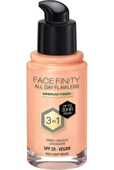 Max Factor Facefinity All Day Kusursuz Fondöten - N32 - Açık Bej, 30ml ürün görseli 1