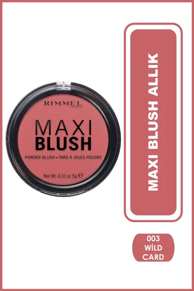 RIMMEL LONDON Maxi Blush Allık 003 Wild Card ürün görseli 1