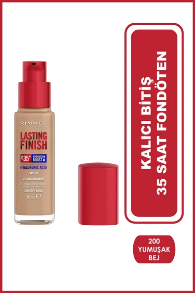 Rimmel Kalıcı Bitiş 35 Saat Fondöten - 200 - Yumuşak Bej, 30ml ürün görseli 1