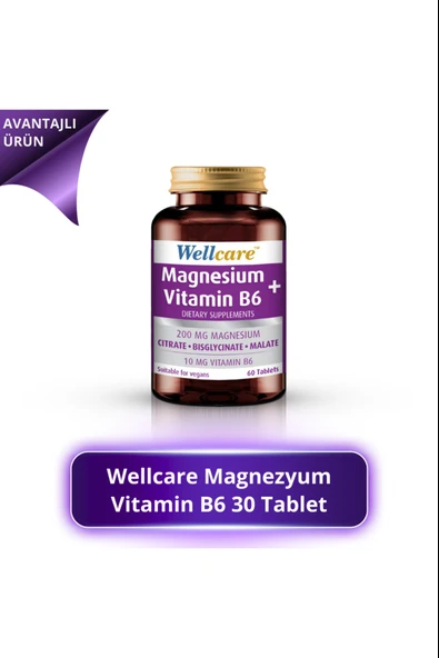 Wellcare Magnezyum + Vitamin B6 30 Tablet ürün görseli 1