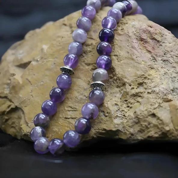 Ametist Doğaltaş Tespih - Resim 2