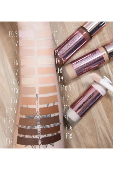 Revolution Conceal & Define Fondöten F1 - 5057566088893 - Resim 4