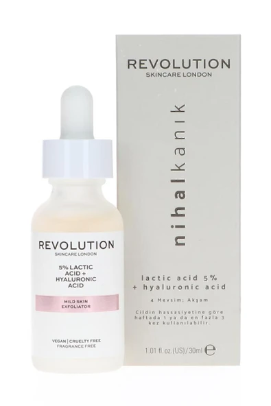 REVOLUTİON SKİNCARE Revolution Skincare X Nihal Kanık %5 Laktik Asit Ve Hyalüronik Asit Serum 30 ml - Resim 5