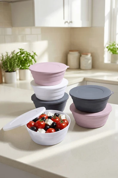 3’lü Plastik Saklama Kabı Seti – Kahvaltılık, Çerezlik, Mutfak Düzenleyici 350 ml ürün görseli 1