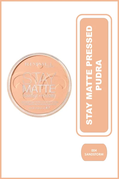 RIMMEL LONDON Pudra - Stay Matte Pressed Powder 004 Sandstorm ürün görseli 1