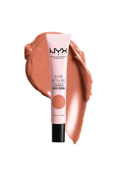 NYX Professional Makeup Allık - Bare With Me Luminous Cheek Serum Peach Bronze - Resim 4